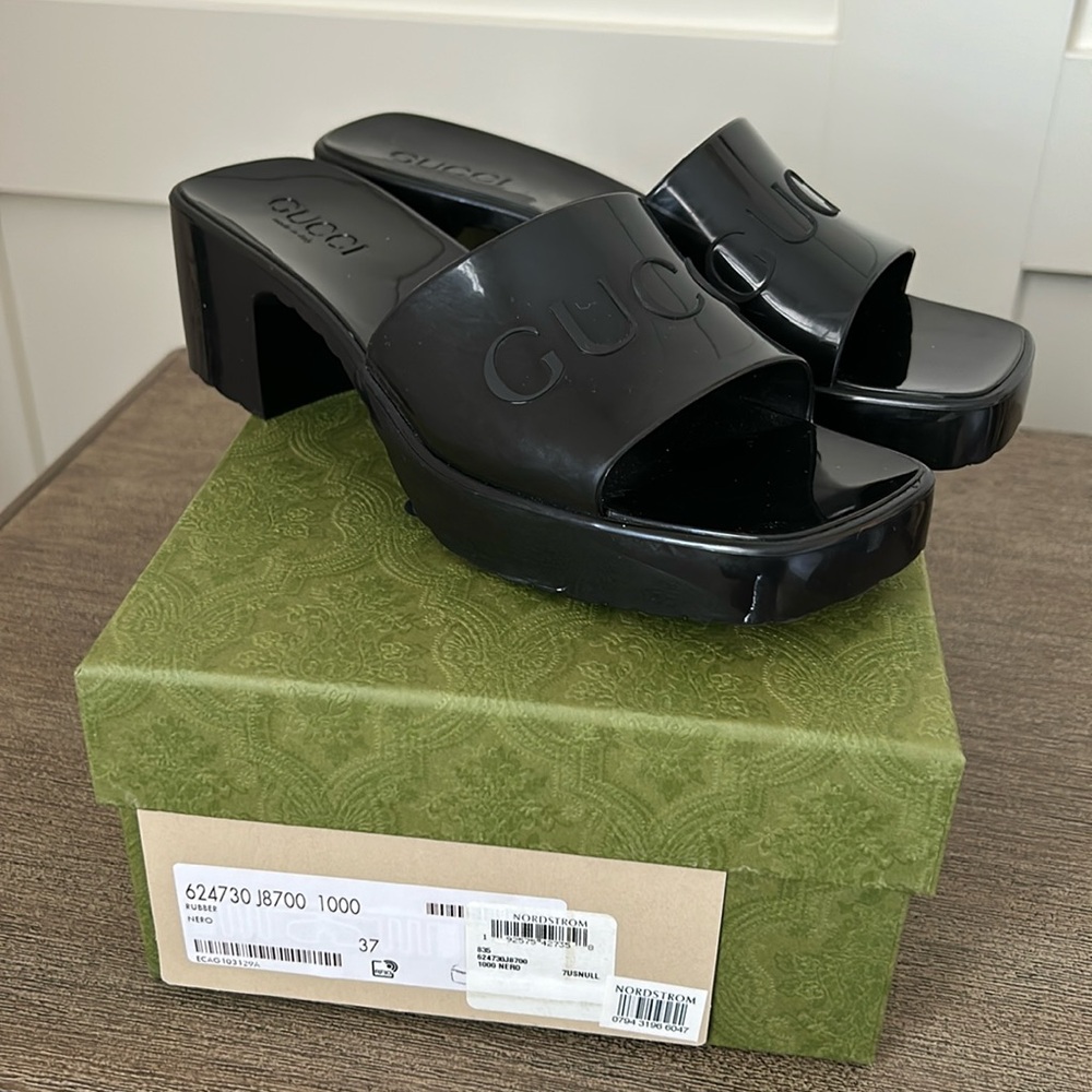 Gucci Rubber Slide Mules